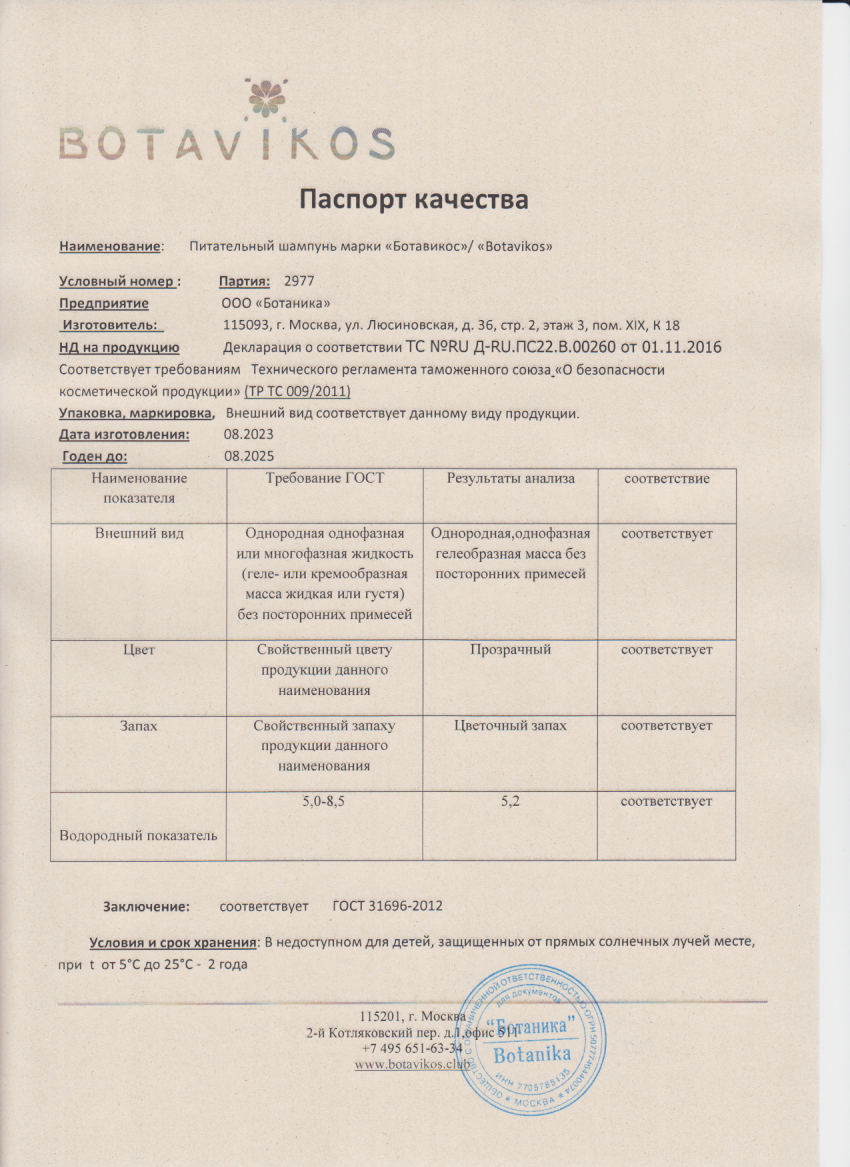 Паспорт №082023